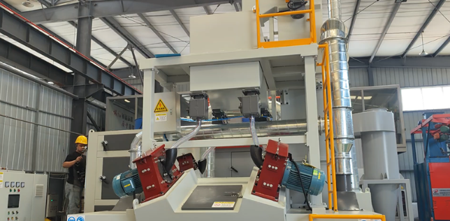 福建板材除锈强化，通过式抛丸机应用案例